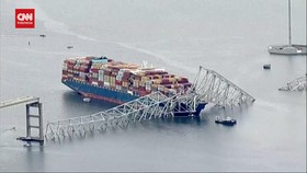 VIDEO: Melihat Reruntuhan Jembatan Baltimore Usai Ditabrak Kapal