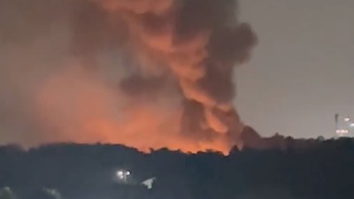 Ledakan di Gudang Peluru Bekasi. (Tangkap layar media sosial X) Ledakan di Gudang Peluru Bekasi. (Tangkap layar media sosial X)