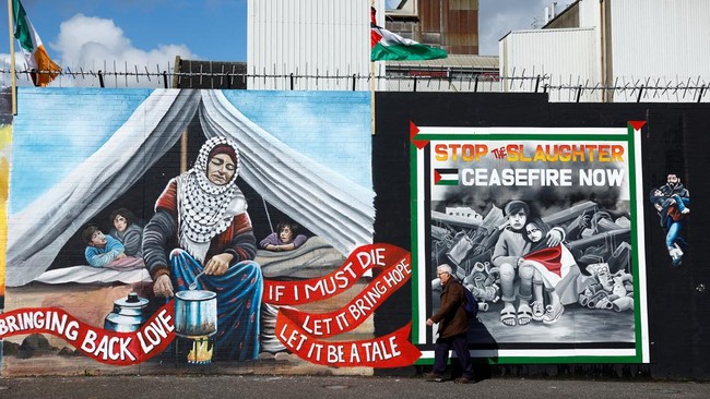 FOTO: Perjuangan dan Solidaritas untuk Gaza lewat Mural di Belfast