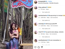 Viral Dada Brisia Jodie Diraba Orang Utan saat Foto Bareng