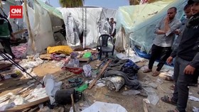 VIDEO: Porak-poranda Tenda Pengungsian Gaza usai Dibombardir Israel