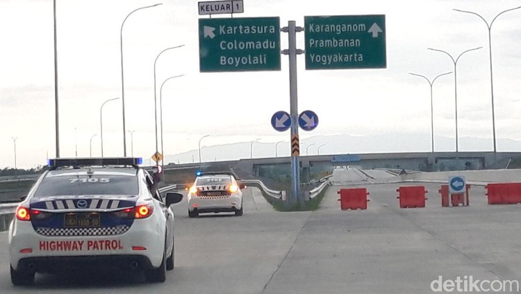 Jalan tol Solo - Jogja di wilayah Boyolali, Senin (1/4/2024) sore, yang akan dibuka untuk fungsional arus mudik Lebaran nanti.