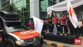 CNN Indonesia Lepas Keberangkatan Tim Liputan Mudik Lebaran 2024