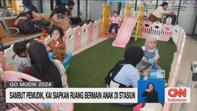 VIDEO: Sambut Pemudik, Kai Siapkan Ruang Bermain Anak Di Stasiun