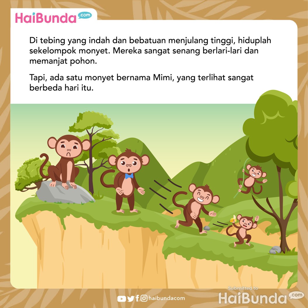Cerita Fabel: Him-him Si Monyet Penolong