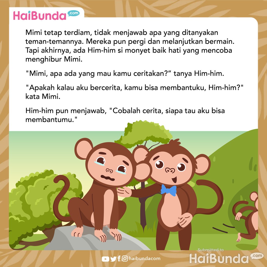 Cerita Fabel: Him-him Si Monyet Penolong