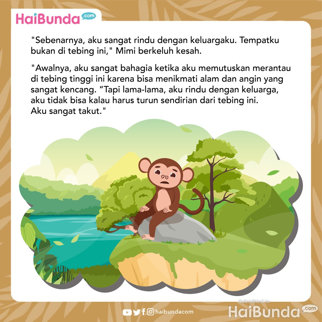 Cerita Fabel: Him-him Si Monyet Penolong
