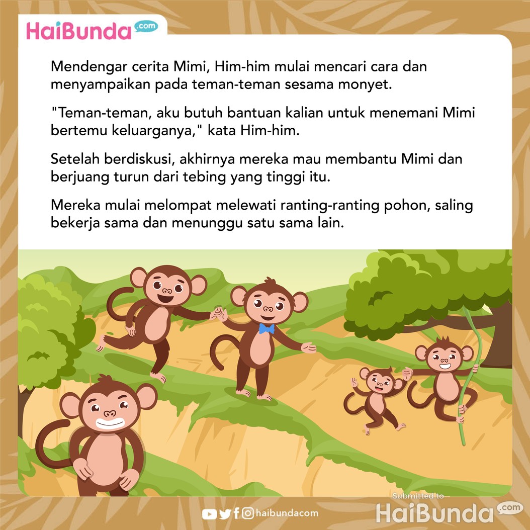 Cerita Fabel: Him-him Si Monyet Penolong
