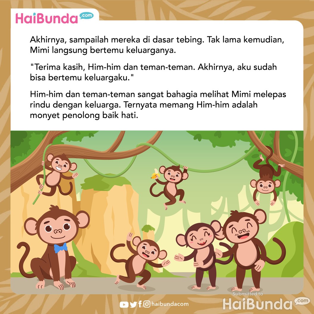 Cerita Fabel: Him-him Si Monyet Penolong