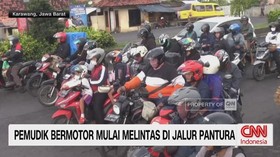 VIDEO: Pemudik Bermotor Mulai Melintas Di Jalur Pantura