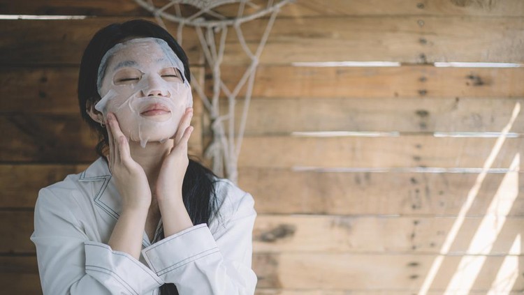 Ilustrasi sheet mask Ilustrasi sheet mask