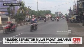 VIDEO: Pemudik Motor Mulai Padati Ruas Jalan Besar