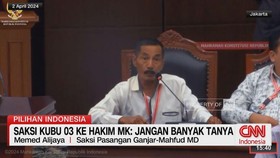Saksi Kubu 03 Ke Hakim MK: Jangan Banyak Tanya