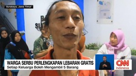 VIDEO: Warga Serbu Perlengkapan Lebaran Gratis