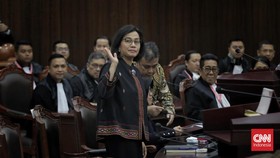 Sri Mulyani di MK: Anggaran Bansos Tak Ada Perubahan Signifikan