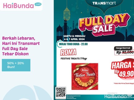 Berkah Lebaran, Hari Ini Transmart Full Day Sale Tebar Diskon 50% + 20% Bun!