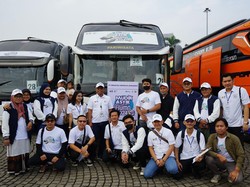 Gelar Mudik Gratis, Brantas Abipraya Berangkatkan 8 Bus ke Jawa & Padang
