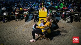 FOTO: Muka Lelah Para Bocah Saat Ikut Mudik Lebaran