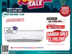 Cuma di Transmart Full Day Sale, Beli AC Dapat Potongan Harga Rp 1,3 Jutaan