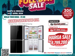 Beli Kulkas Side by Side di Transmart Full Day Sale Bisa Hemat Rp 3,4 Jutaan
