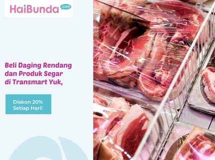 Beli Daging Rendang & Produk Segar Lainnya di Transmart Yuk, Diskon 20% Setiap Hari