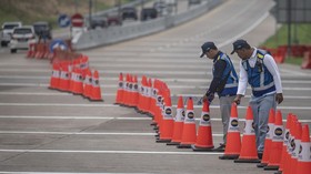 One Way Nasional Arus Balik Dimulai dari GT Kalikangkung KM 414