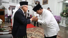 Prabowo Silaturahmi ke Ma'ruf Amin usai Menghadap Jokowi