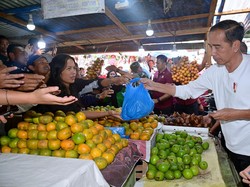 Libur Lebaran, Jokowi Belanja Buah dan Sayur di Pasar Buah Berastagi Sumut