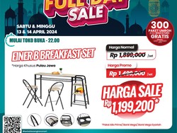 Belanja di Transmart Full Day Sale, 1 Set Meja Makan Diskon hingga Rp 700 Ribuan
