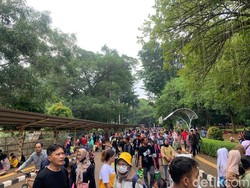 Suasana Taman Margasatwa Ragunan di H+4 Lebaran: Pengunjung Membeludak