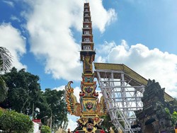 Suasana Upacara Pelebon Termegah di Puri Ubud
