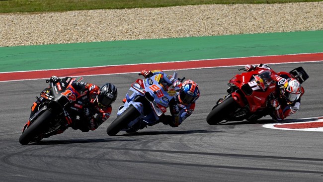 Keseruan MotoGP Amerika Serikat 2024 akan berlangsung di Sirkuit Americas, Austin, Minggu (14/4). Berikut prediksi hasil MotoGP Amerika 2024.