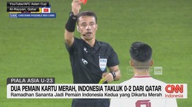 VIDEO: Dua Pemain Kartu Merah, Indonesia Takluk 0-2 Dari Qatar