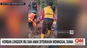 VIDEO: Korban Longsor Ibu dan Anak Ditemukan Meninggal Dunia