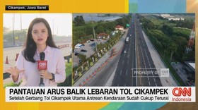 VIDEO: Arus Balik Lebaran Tol Cikampek, Sistem Satu Arah Masih Berlaku
