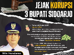 Infografis: Jejak Korupsi 3 Bupati Sidoarjo