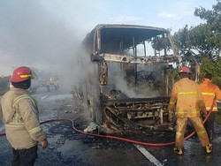 Ini Penyebab Bus Pahala Kencana Ludes Terbakar di Tol Jombang