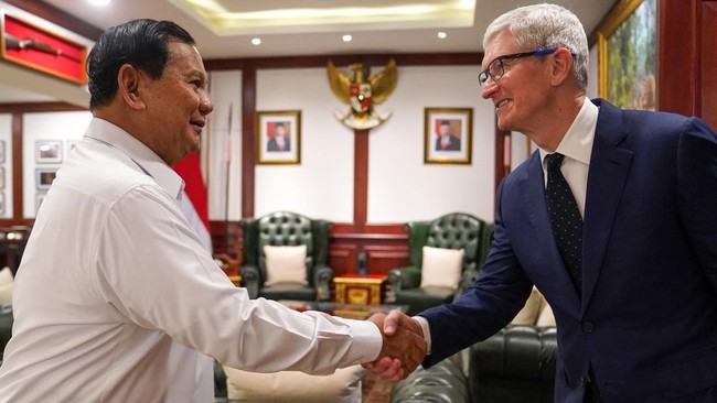 Perjamuan Makan Malam Menteri Pertahanan Prabowo Subianto dengan Kepala Eksekutif Apple Tim Cook