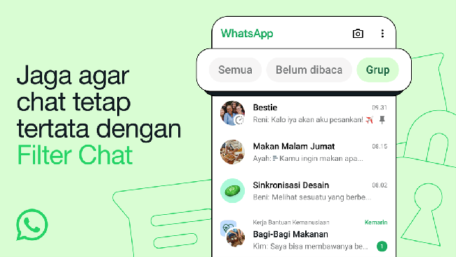 WhatsApp kini punya tampilan baru setelah mendapatkan fitur anyar. Seperti apa tampilannya?