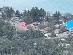 Penampakan Dampak Erupsi Gunung Ruang, Stasiun Pemantauan Gempa Rusak