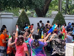 Keseruan Perang Air di Songkran Festival Khas Thailand di Jakarta