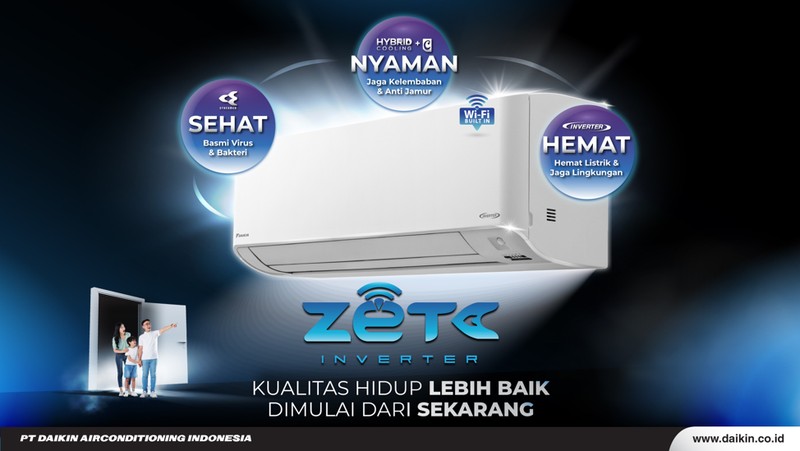 Memasuki kuartal kedua tahun ini, PT. Daikin Airconditioning Indonesia (DAIKIN) meluncurkan produk terbarunya, yakni AC ZETA Inverter.