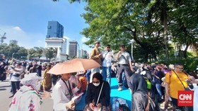 Putusan Sengketa Pilpres 2024, Massa Aksi di Area Patung Kuda