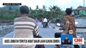 VIDEO: Akses Jembatan Terputus Akibat Banjir Lahar Gunung Semeru
