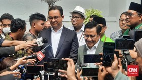 Hadir di KPU Penetapan Prabowo: Anies Pakai Jas Hitam, Cak Imin Hijau