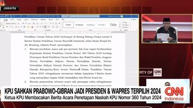 VIDEO: KPU Sahkan Prabowo-Gibran Jadi Presiden Wakil Presiden 2024