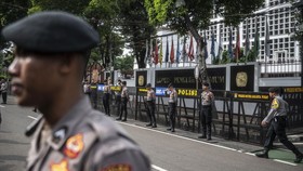 FOTO: Pengamanan Penetapan Presiden dan Wakil Presiden Terpilih di KPU