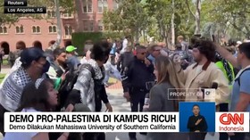 VIDEO: Demo Pro-Palestina di University of Southern California Ricuh