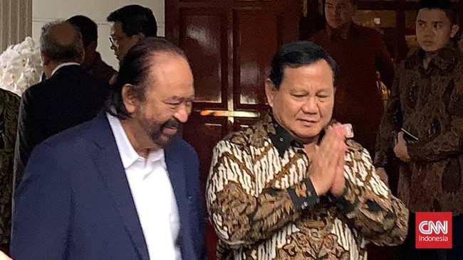 Prabowo Subianto menyatakan telah sepakat dengan Ketua Umum NasDem Surya Paloh untuk bekerja sama usai saling bertemu pada hari ini.