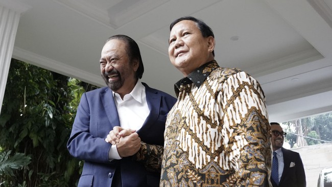 Ketum NasDem Surya Paloh menyatakan siap mendukung pemerintahan Prabowo-Gibran periode 2024-2029.
